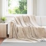 Manta Beige 220 x 240 cm Lana en Ropa de cama | Comprar online en Foru.es
