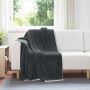 Manta Gris oscuro 130 x 150 cm Lana en Ropa de cama | Comprar online en Foru.es