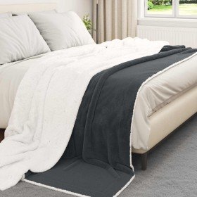 Manta Gris oscuro 240 x 270 cm Lana en Ropa de cama | Comprar online en Foru.es
