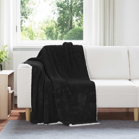 Manta Negro 130 x 150 cm Lana en Ropa de cama | Comprar online en Foru.es