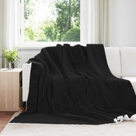 Manta Negro 240 x 270 cm Lana en Ropa de cama | Comprar online en Foru.es