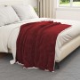 Manta Rojo Burdeos 130 x 150 cm Lana en Ropa de cama | Comprar online en Foru.es