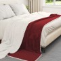 Manta Rojo Burdeos 220 x 240 cm Lana en Ropa de cama | Comprar online en Foru.es
