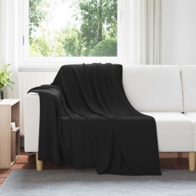 Manta Negro 200 x 150 cm Lana en Ropa de cama | Comprar online en Foru.es