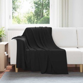 Manta Negro 200 x 150 cm Lana en Ropa de cama | Comprar online en Foru.es