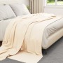 Manta Crema 240 x 220 cm Lana en Ropa de cama | Comprar online en Foru.es