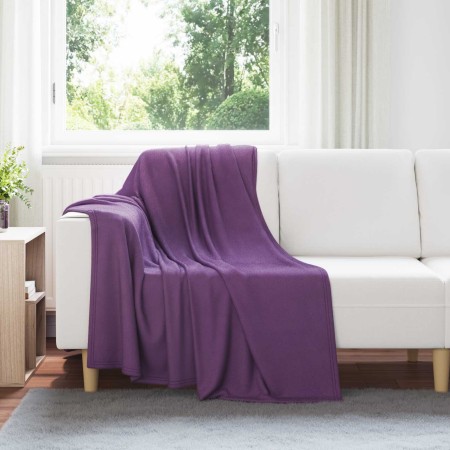 Manta Morado 170 x 130 cm Lana en Ropa de cama | Comprar online en Foru.es