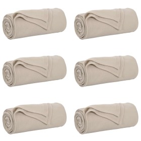 Mantitas de Sofá 6 pcs Beige 200 x 150 cm Lana en Ropa de cama | Comprar online en Foru.es
