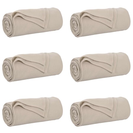 Mantitas de Sofá 6 pcs Beige 200 x 150 cm Lana en Ropa de cama | Comprar online en Foru.es