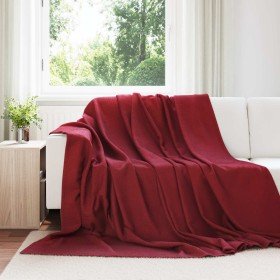 Mantitas de Sofá 6 pcs Rojo Burdeos 270 x 240 cm Lana en Ropa de cama | Comprar online en Foru.es