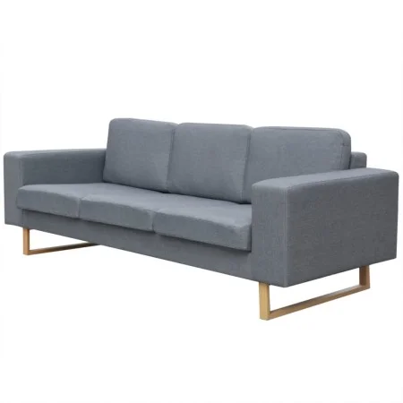 Sofá de 3 plazas tela gris claro de vidaXL, Sofás - Ref: Foro24-243185, Precio: 409,28 €, Descuento: %