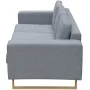 Sofá de 3 plazas tela gris claro de vidaXL, Sofás - Ref: Foro24-243185, Precio: 409,28 €, Descuento: %