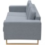 Sofá de 3 plazas tela gris claro de vidaXL, Sofás - Ref: Foro24-243185, Precio: 394,44 €, Descuento: %