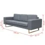 Sofá de 3 plazas tela gris claro de vidaXL, Sofás - Ref: Foro24-243185, Precio: 409,28 €, Descuento: %