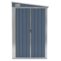 Cobertizo de jardín pared acero galvanizado gris 118x288x178 cm de vidaXL, Cobertizos - Ref: Foro24-316226, Precio: 259,57 €,...