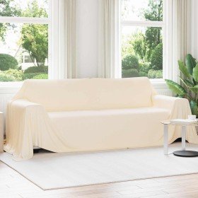 Mantitas de Sofá 6 pcs Crema 350 x 270 cm Lana en Ropa de cama | Comprar online en Foru.es