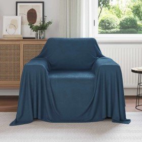Mantitas de Sofá 6 pcs Azul marino 210 x 140 cm Lana en Ropa de cama | Comprar online en Foru.es