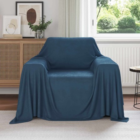 Mantitas de Sofá 6 pcs Azul marino 210 x 140 cm Lana en Ropa de cama | Comprar online en Foru.es