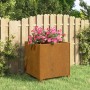 Jardinera con patas acero corten oxidado 40x40x40 cm en Macetas y jardineras | Comprar online en Foru.es