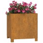 Jardinera con patas acero corten oxidado 40x40x40 cm en Macetas y jardineras | Comprar online en Foru.es