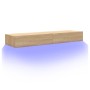 Muebles de TV con luces LED 2 uds roble Sonoma 60x35x15,5 cm en Muebles TV | Comprar online en Foru.es