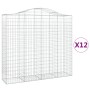 Cestas gaviones 12 uds forma de arco hierro 200x50x180/200 cm de vidaXL, Maceteros y jardineras - Ref: Foro24-3145734, Precio...