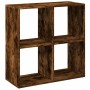 Librería divisora madera roble ahumado 69,5x29x69,5 cm en Librerías y estanterías | Comprar online en Foru.es