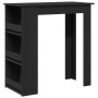 Mesa bar con estante almacenaje roble negro 102x50x103,5 cm en Mesas de comedor | Comprar online en Foru.es