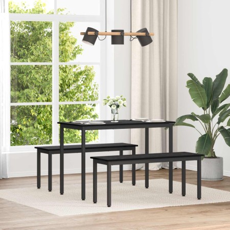 Banco Roble Negro 110 x 35 x 45 cm Madera de ingeniería en Bancos | Comprar online en Foru.es