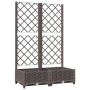 Jardinera con enrejado PP marrón 80x40x121,5 cm de vidaXL, Maceteros y jardineras - Ref: Foro24-318260, Precio: 76,04 €, Desc...