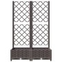Jardinera con enrejado PP marrón 80x40x121,5 cm de vidaXL, Maceteros y jardineras - Ref: Foro24-318260, Precio: 76,04 €, Desc...