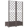 Jardinera con enrejado PP marrón 80x40x121,5 cm de vidaXL, Maceteros y jardineras - Ref: Foro24-318260, Precio: 76,04 €, Desc...