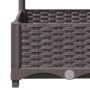 Jardinera con enrejado PP marrón 80x40x121,5 cm de vidaXL, Maceteros y jardineras - Ref: Foro24-318260, Precio: 76,04 €, Desc...