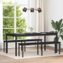 Banco Roble Negro 160 x 35 x 45 cm Madera de ingeniería en Bancos | Comprar online en Foru.es