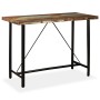 Mesa y 6 taburetes bar madera maciza reciclada cuero real lona de vidaXL, muebles para cocinas y comedores - Ref: Foro24-2751...