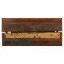 Mesa y 6 taburetes bar madera maciza reciclada cuero real lona de vidaXL, muebles para cocinas y comedores - Ref: Foro24-2751...