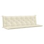 Cojín de banco jardín tela Oxford blanco crema 200x(50+50)x7 cm en Decoración | Comprar online en Foru.es