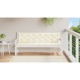 Cojín de banco jardín tela Oxford blanco crema 200x(50+50)x7 cm en Decoración | Comprar online en Foru.es