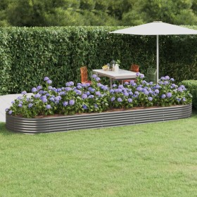 Jardinera arriate acero galvanizado gris 450x140x36 cm en Macetas y jardineras | Comprar online en Foru.es