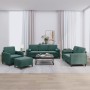 Juego de sofás con cojines 4 piezas terciopelo verde oscuro en Sofás | Comprar online en Foru.es