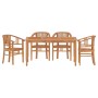 Juego de comedor para jardín 5 piezas madera maciza de teca de vidaXL, Conjuntos de jardín - Ref: Foro24-3155767, Precio: 672...