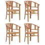 Juego de comedor para jardín 5 piezas madera maciza de teca de vidaXL, Conjuntos de jardín - Ref: Foro24-3155767, Precio: 672...