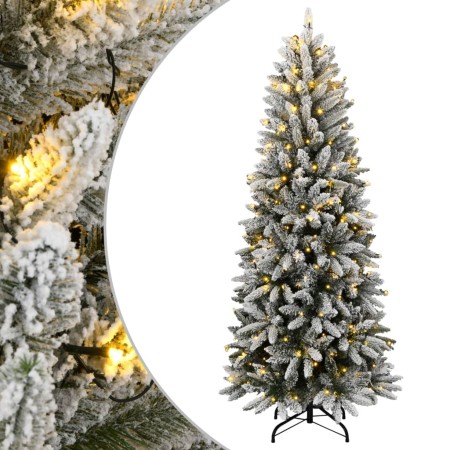 Árbol de Navidad artificial con 300 LEDs y nieve flocada 210 cm en Decoración Festiva y Estacional | Comprar online en Foru.es