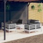 Muebles de jardín 9 pzas con cojines antracita madera de pino en Conjuntos de jardín | Comprar online en Foru.es