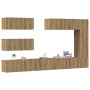 Mueble para TV de pared madera contrachapada artesanal 7 piezas en Muebles TV | Comprar online en Foru.es