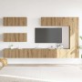 Mueble para TV de pared madera contrachapada artesanal 7 piezas en Muebles TV | Comprar online en Foru.es