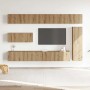 Mueble para TV de pared madera contrachapada artesanal 7 piezas en Muebles TV | Comprar online en Foru.es