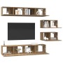 Conjunto de mueble de TV 6 pcs Roble artesanal en Muebles TV | Comprar online en Foru.es