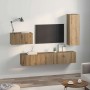 Conjunto de mueble de TV con cajón 4 pcs Roble artesanal en Muebles TV | Comprar online en Foru.es