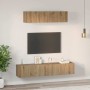 Conjunto de mueble de TV 4 pcs Roble artesanal en Muebles TV | Comprar online en Foru.es
